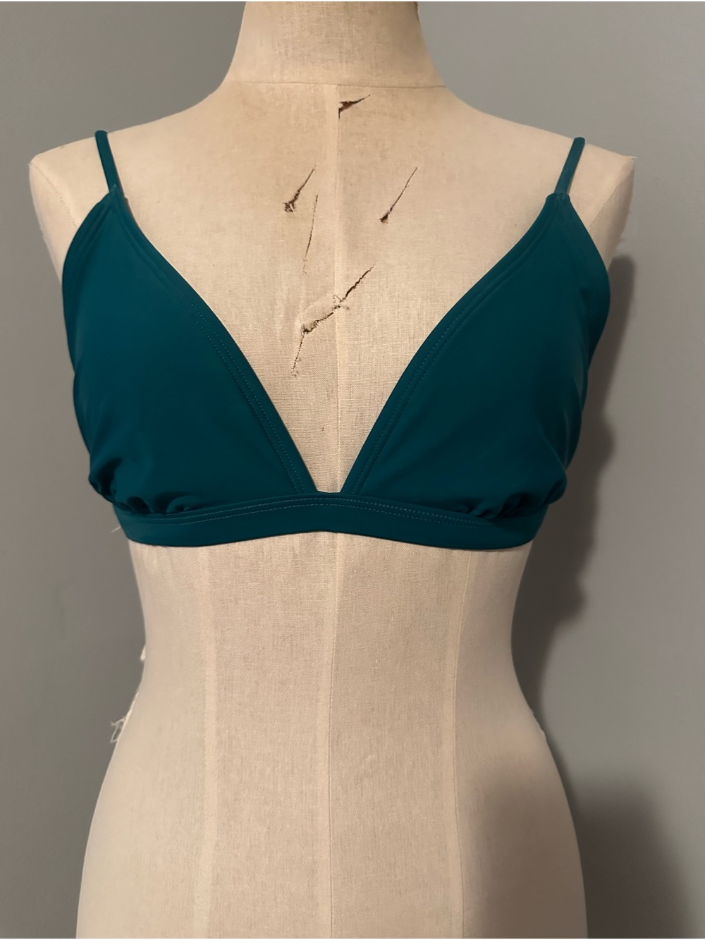 Decree Teal Triangle Bikini Top